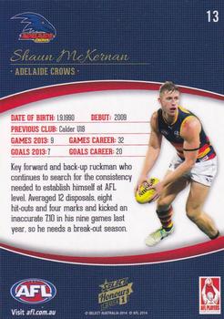 2014 Select AFL Honours Series 1 #13 Shaun McKernan Back